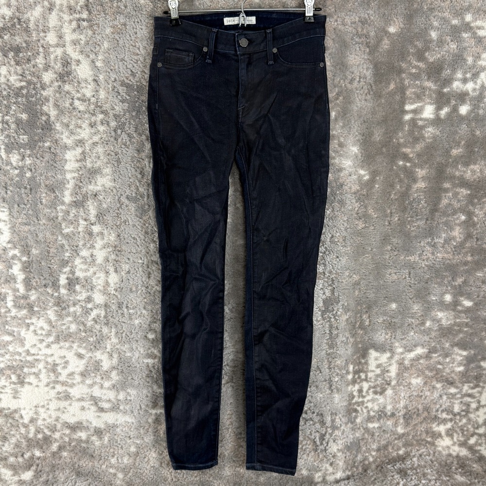 Joie Size 26‎ Stretch Casual Jeggings Pants Dark Blue Button Zip Cotton